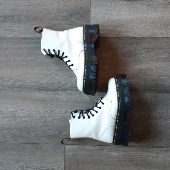 Dr. Martens Shoes - White Platform Doc Marten Jadon Boots